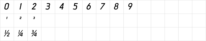 travis numerals Italic
