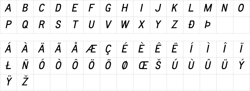 travis uppercase Italic