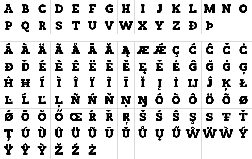 Lowercase Eksja Lowercase Black Uppercase Eksja Uppercase Black Smallcaps Eksja Smallcaps Black Ligatures Eksja Ligatures Black Numerals Eksja Numerals Black Symbols Eksja Symbols Black