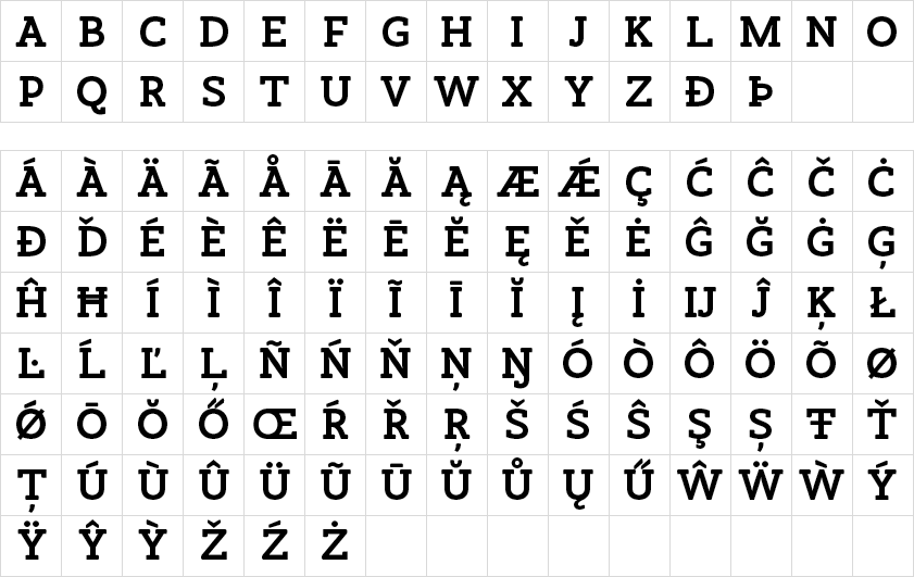 Lowercase Eksja Lowercase Bold Uppercase Eksja Uppercase Bold Smallcaps Eksja Smallcaps Bold Ligatures Eksja Ligatures Bold Numerals Eksja Numerals Bold Symbols Eksja Symbols Bold